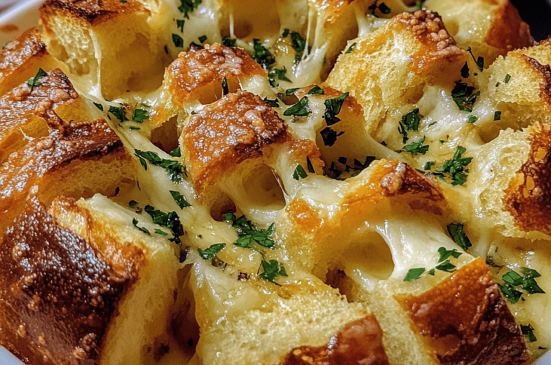 Easy Cheesy Garlic Pull-Apart Bread:A Tasty and Fun Snack