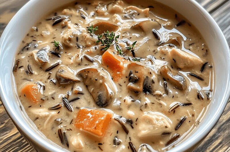 Creamy Mushroom Chicken and Wild Rice Soup: A Comforting One-Pot Recipe