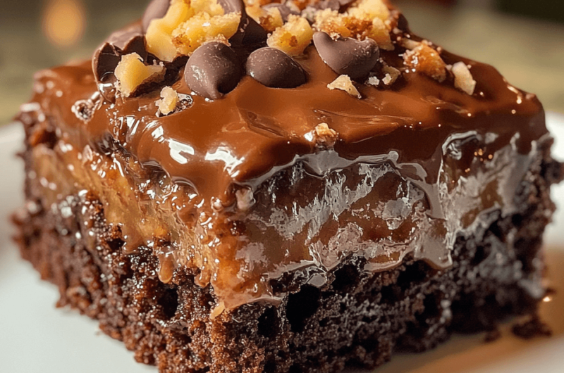 Easy and Irresistible Mouthwatering German Chocolate Poke Cake