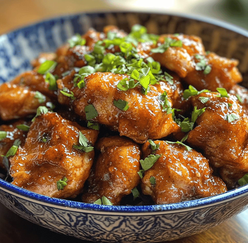 A hearty plate of Amazing Forgotten Chicken, featuring tender chicken pieces cooked with vegetables in a rich sauce, served on a rustic plate.