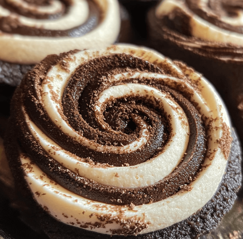 A plate of chocolate marshmallow swirl cookies, showcasing the gooey marshmallow swirls and rich chocolatey goodness, with a soft and chewy texture.