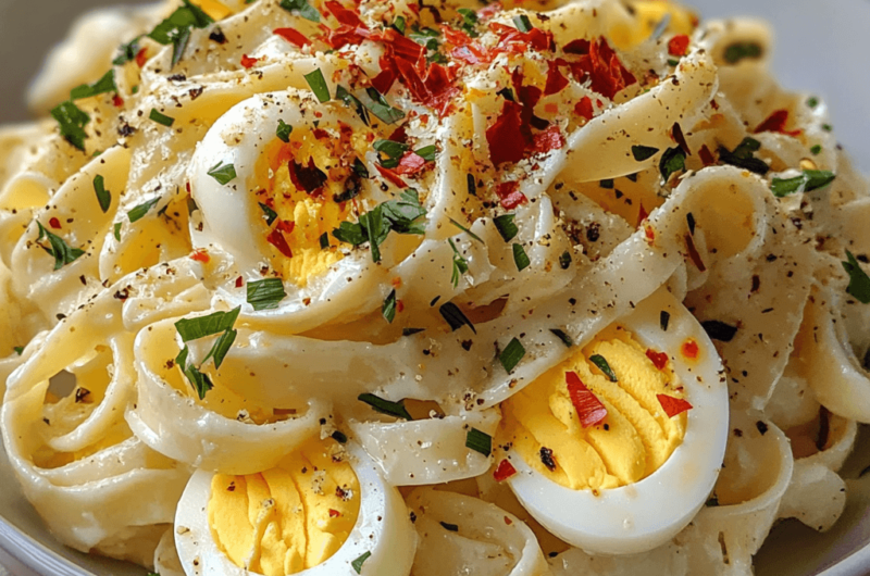 Easy and Creamy Deviled Egg Pasta Salad Everyone Will Love