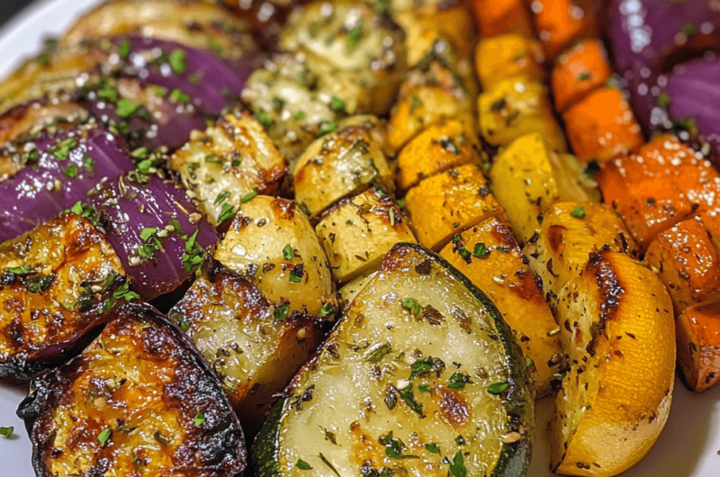 Easy and Tasty Garlic Herb Roasted Veggies Recipe