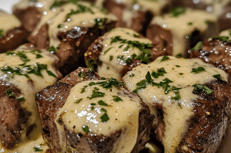 Garlic Butter Steak Bites with Parmesan Cream Sauce: A Flavorful, Easy Recipe