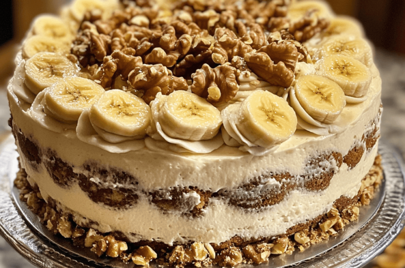 Heavenly Banana Walnut Cream Cake: The Ultimate Comfort Dessert