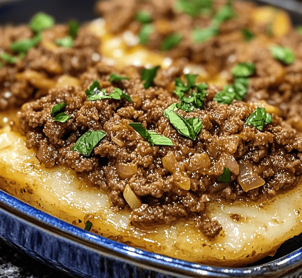 A skillet filled with freshly browned ground beef, seasoned and ready to use in a variety of recipes.