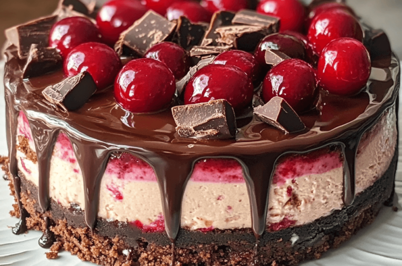 French Kiss Chocolate Truffle Cherry Cheesecake