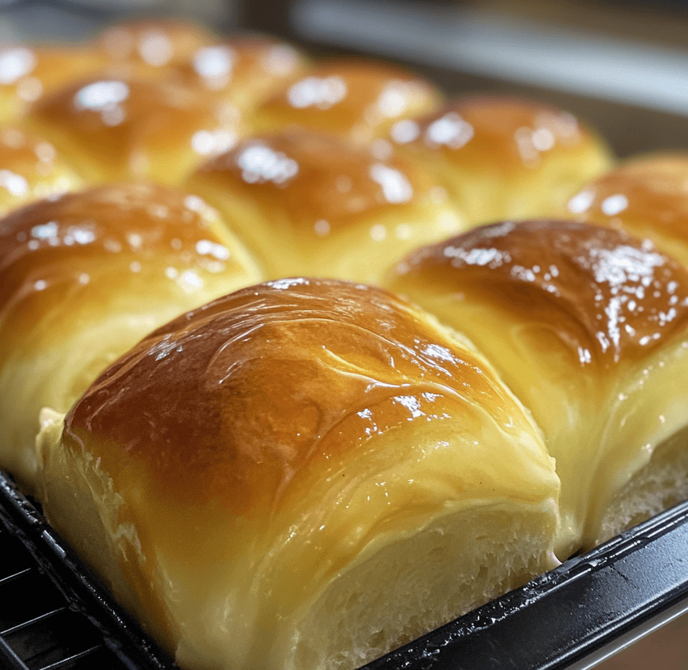 A plate of vanilla cream rolls, featuring golden, fluffy pastry spirals filled with smooth, creamy vanilla filling, dusted with powdered sugar.