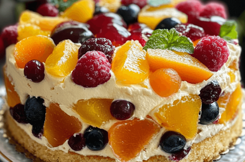 Eggless Fresh Fruit Cake: A Simple and Delicious Cake for Fruit Lovers