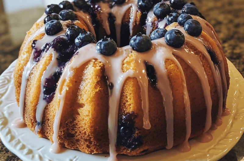 Homemade Blueberry Lemon Bundt Cake: A Beautiful and Delicious Dessert