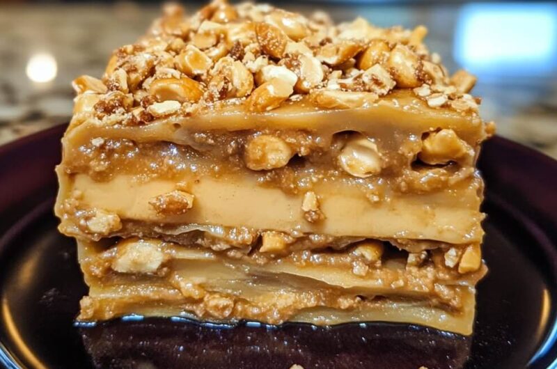 Indulge in the Ultimate Peanut Butter Crunch Lasagna