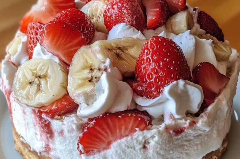 Banana-Strawberry Cheesecake Fantasy: The Ultimate Sweet and Creamy Indulgence