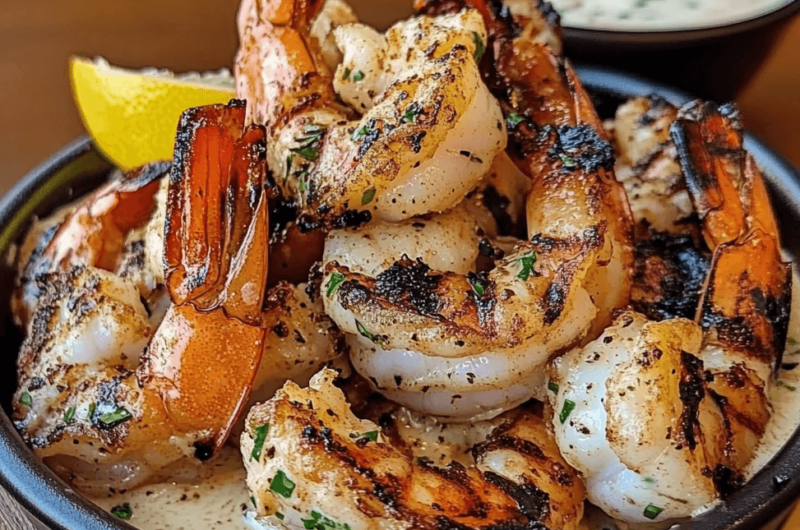 How to Make Spicy Garlic Parmesan Grilled Shrimp with Lemon-Herb Aioli