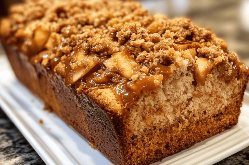 How to Make Peanut Butter Apple Streusel Bread