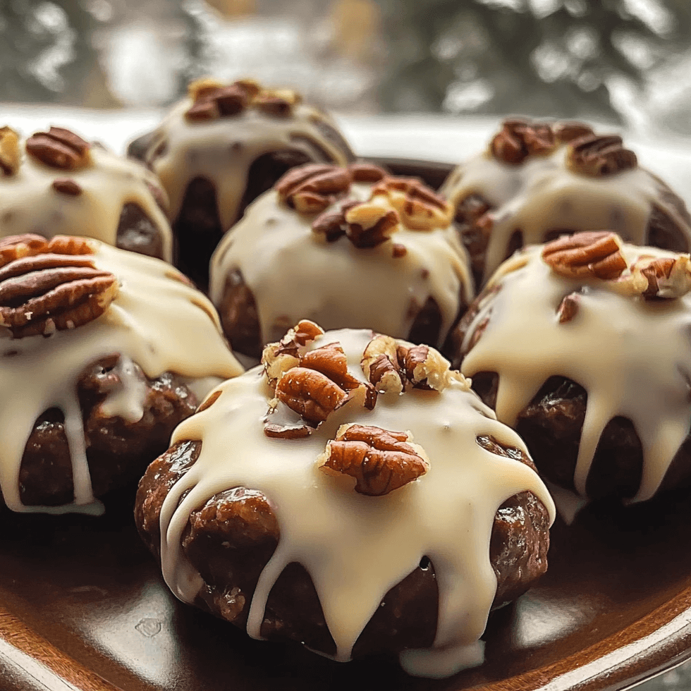 Vanilla Pecan Pralines with golden, glossy caramel coating and crunchy pecans, arranged on parchment paper for a homemade candy presentation.