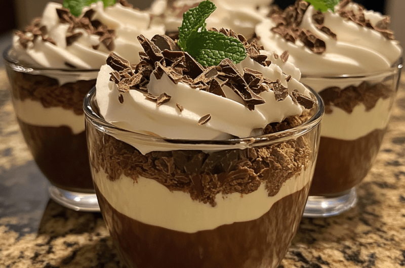 How to Make Baileys Chocolate Mint Pudding Parfaits in Minutes