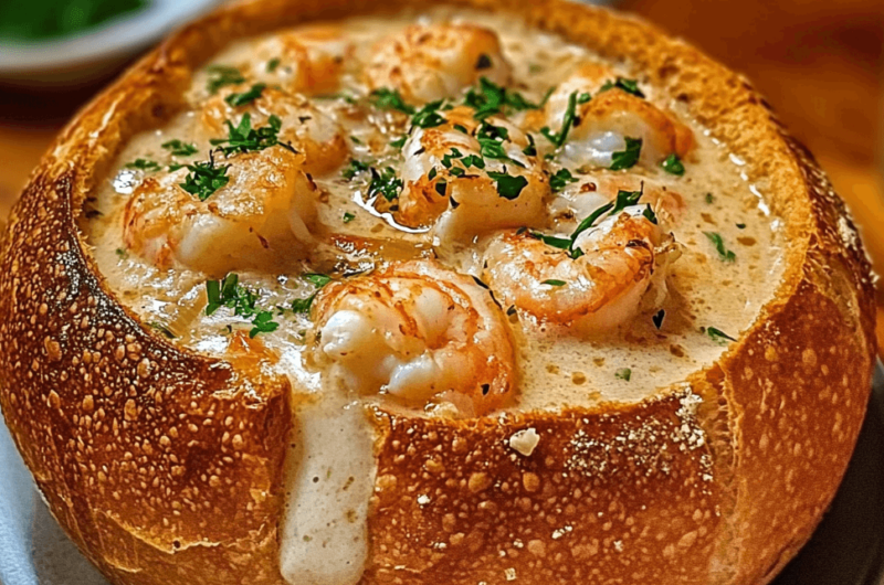 The Best Stuffed Seafood Soup Bread Bowl You’ll Ever Taste