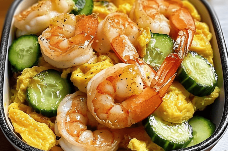 Easy Stir-Fry with Shrimp, Eggs, and Cucumber Recipe for Busy Weeknights