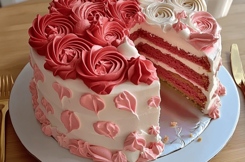 How to Make a Beautiful Rose Cake