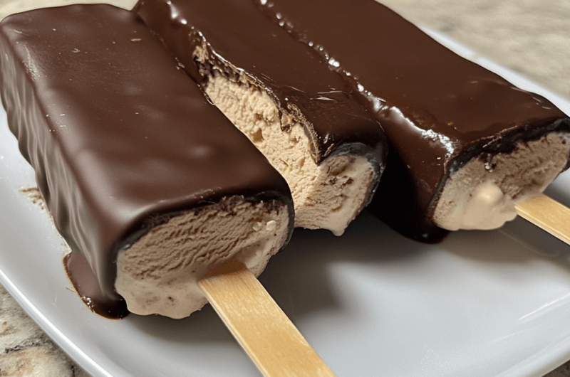 Homemade Chocolate-Covered Ice Cream Bars: A Sweet and Simple Recipe